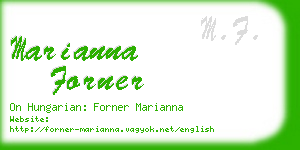 marianna forner business card